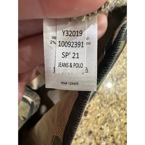 Venus Denim Army Military Mini Green Camo Cargo Skirt with 5 Pockets - Size 2 - Picture 12 of 14